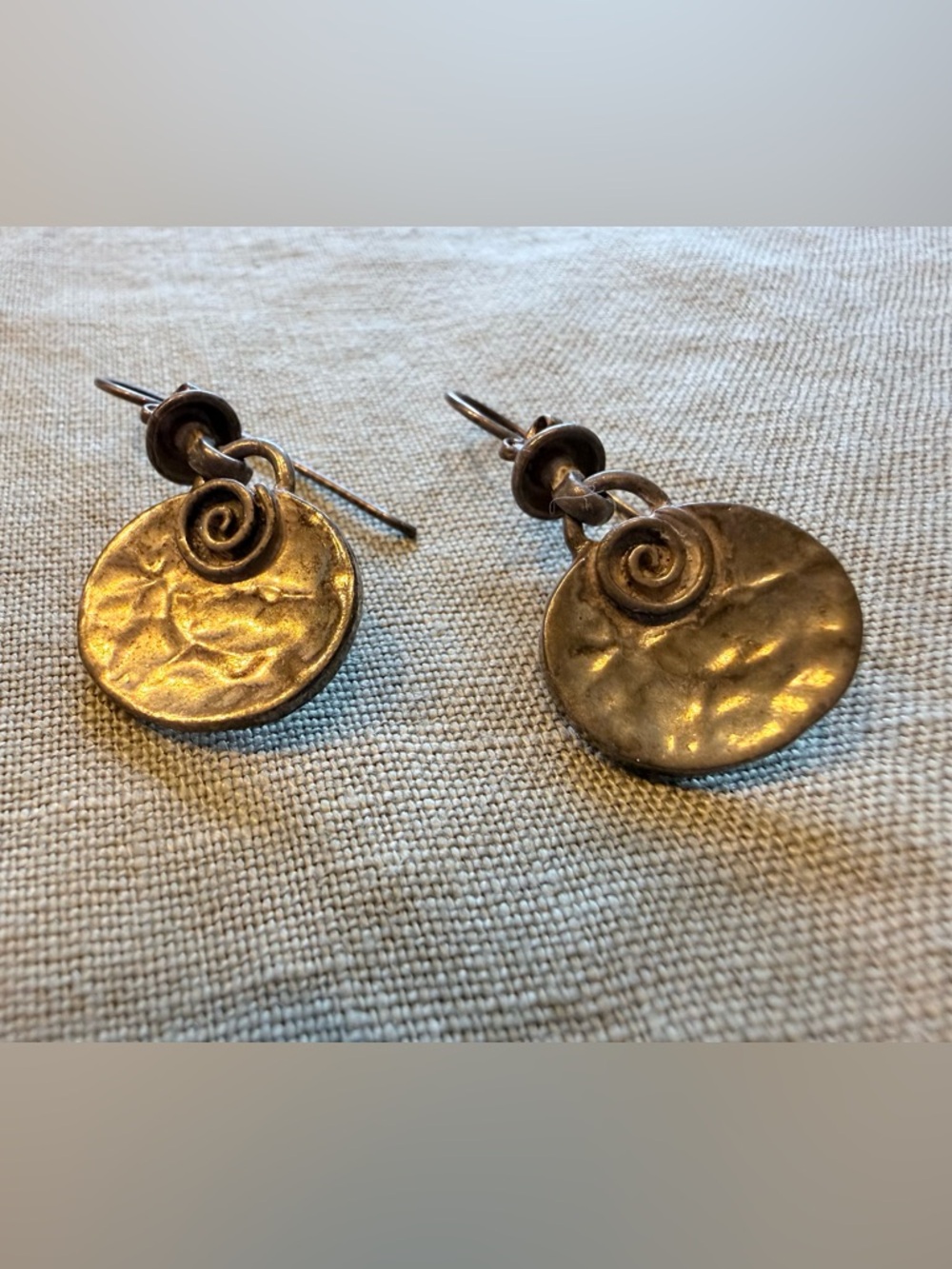 Silpada Silver Hammered Spiral Drop Earrings